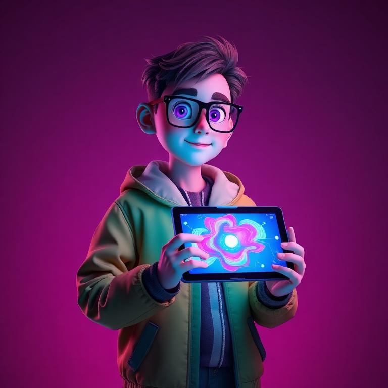 Persona ilustrada para Generación de Imágenes con IA